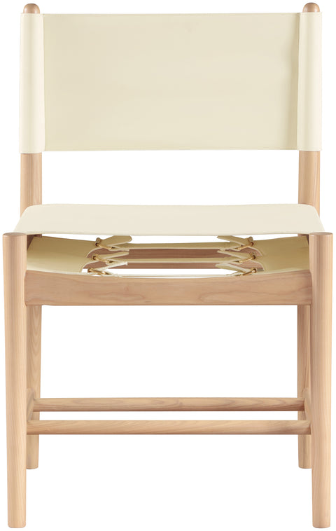 Isolde Cream Vegan Leather Upholstered Dining Chair , 2-Piece (Style 1)