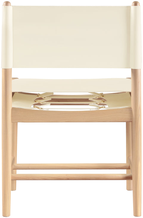 Isolde Cream Vegan Leather Upholstered Dining Chair , 2-Piece (Style 1)