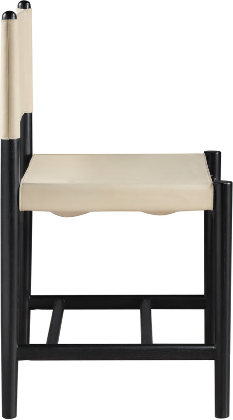 Isolde Beige Vegan Leather Upholstered Dining Chair , 2-Piece (Style 1)