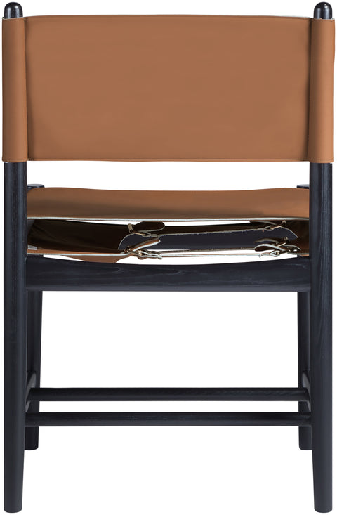 Isolde Cognac Vegan Leather Upholstered Dining Chair , 2-Piece (Style 2)
