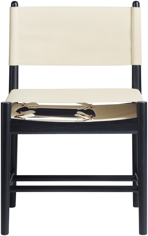 Isolde Cream Vegan Leather Upholstered Dining Chair , 2-Piece (Style 2)
