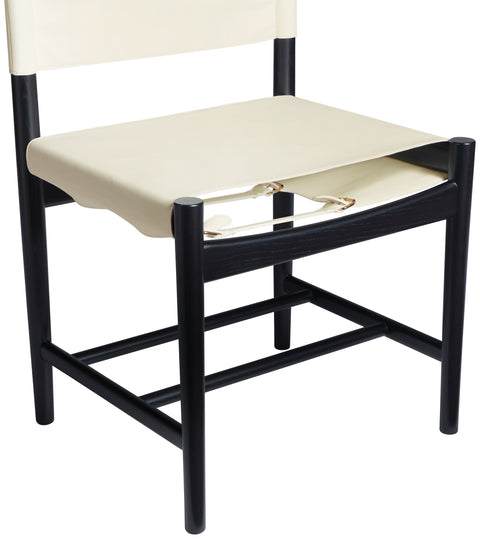 Isolde Cream Vegan Leather Upholstered Dining Chair , 2-Piece (Style 2)