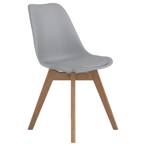 Kingman Polypropylene Dining Side Chair Grey (Set of 2)Grey
