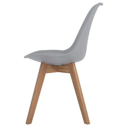 Kingman Polypropylene Dining Side Chair Grey (Set of 2)Grey