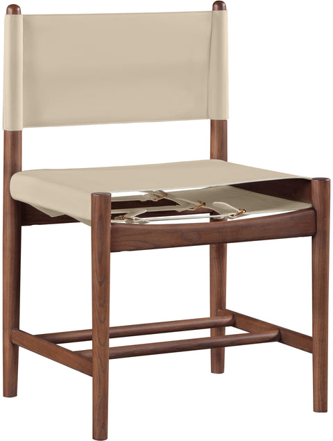 Isolde Beige Vegan Leather Upholstered Dining Chair , 2-Piece (Style 2)