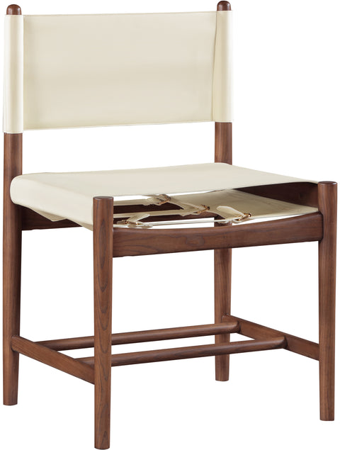 Isolde Cream Vegan Leather Upholstered Dining Chair , 2-Piece (Style 3)