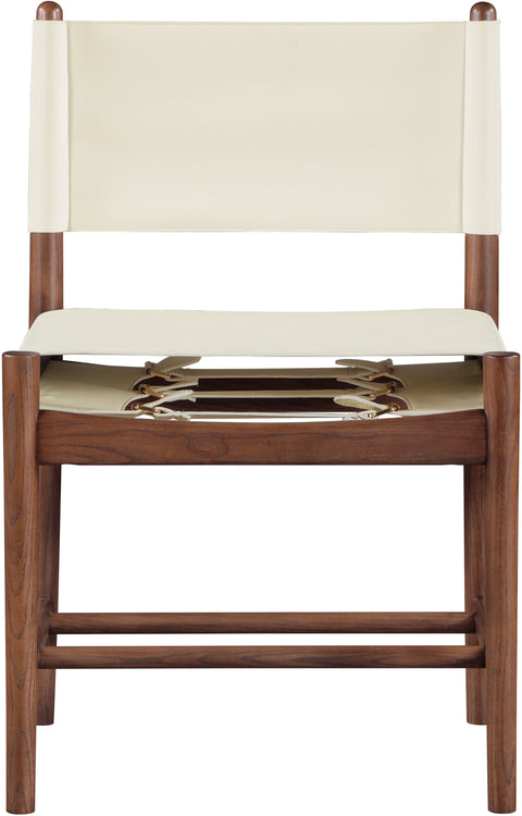 Isolde Cream Vegan Leather Upholstered Dining Chair , 2-Piece (Style 3)