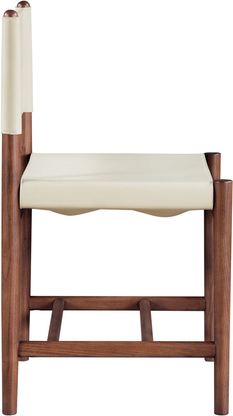 Isolde Cream Vegan Leather Upholstered Dining Chair , 2-Piece (Style 3)