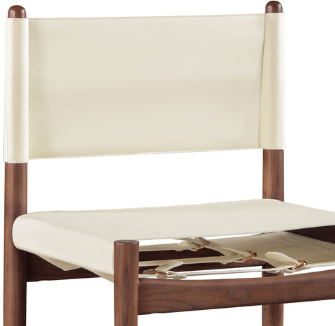 Isolde Cream Vegan Leather Upholstered Dining Chair , 2-Piece (Style 3)