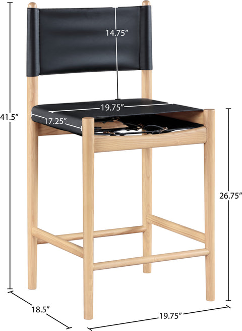 Rhea Vegan Leather Upholstered Counter Stool, 1 Piece