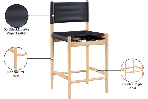Rhea Vegan Leather Upholstered Counter Stool, 1 Piece