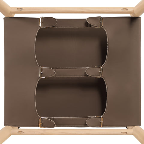 Isolde Brown Vegan Leather Upholstered Counter Stool , 1 Piece (Style 1)