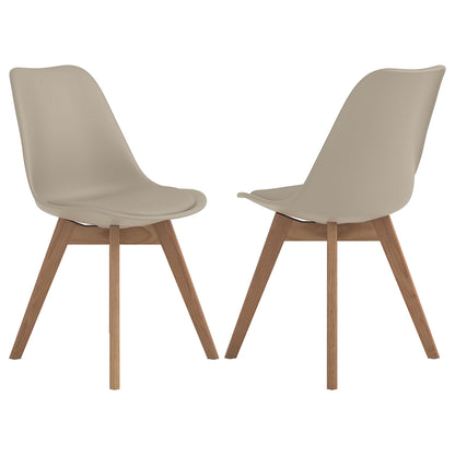 Kingman Polypropylene Dining Side Chair Tan (Set of 2)Tan