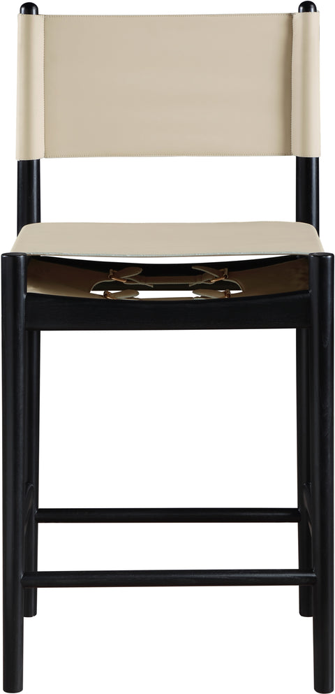 Isolde Beige Vegan Leather Upholstered Counter Stool , 1 Piece (Style 1)
