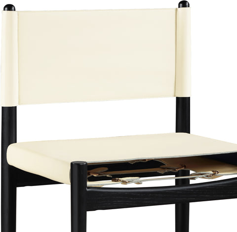 Isolde Cream Vegan Leather Upholstered Counter Stool , 1 Piece (Style 2)