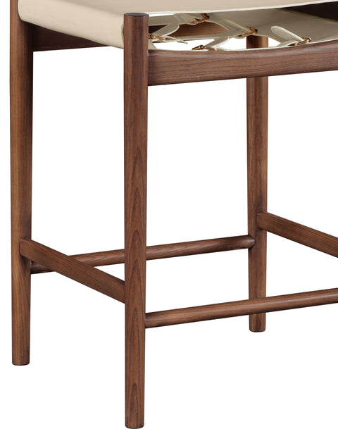 Isolde Beige Vegan Leather Upholstered Counter Stool , 1 Piece (Style 2)