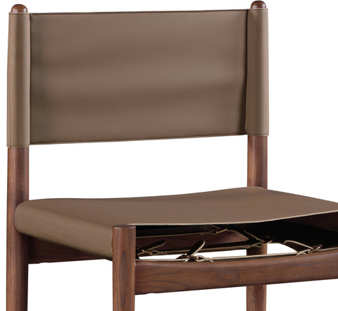 Isolde Brown Vegan Leather Upholstered Counter Stool , 1 Piece (Style 2)