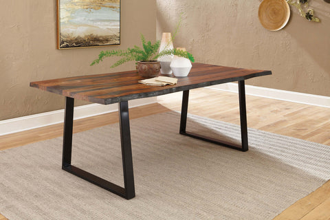 Dianella 80-inch Live Edge Dining Table Grey SheeshamGrey Sheesham