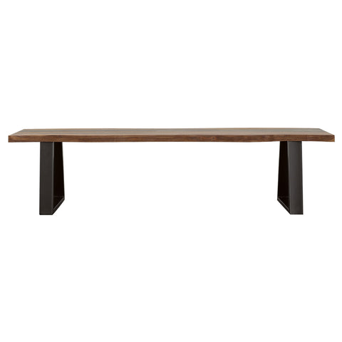 Dianella Live Edge Wood Dining Bench Grey SheeshamGrey Sheesham