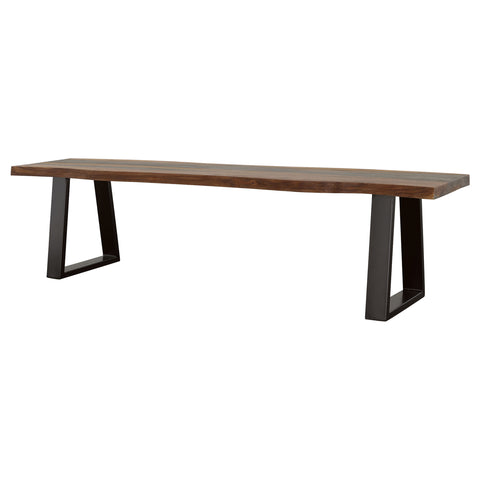 Dianella Live Edge Wood Dining Bench Grey SheeshamGrey Sheesham