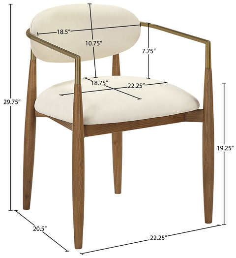 Indie Vegan Leather Upholstered Dining Arm Chair, 2-Piece (Configuration 2)