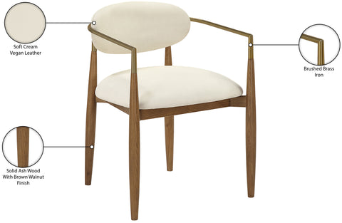 Indie Vegan Leather Upholstered Dining Arm Chair, 2-Piece (Configuration 2)