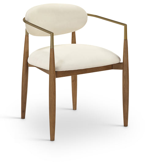 Indie Vegan Leather Upholstered Dining Arm Chair, 2-Piece (Configuration 2)