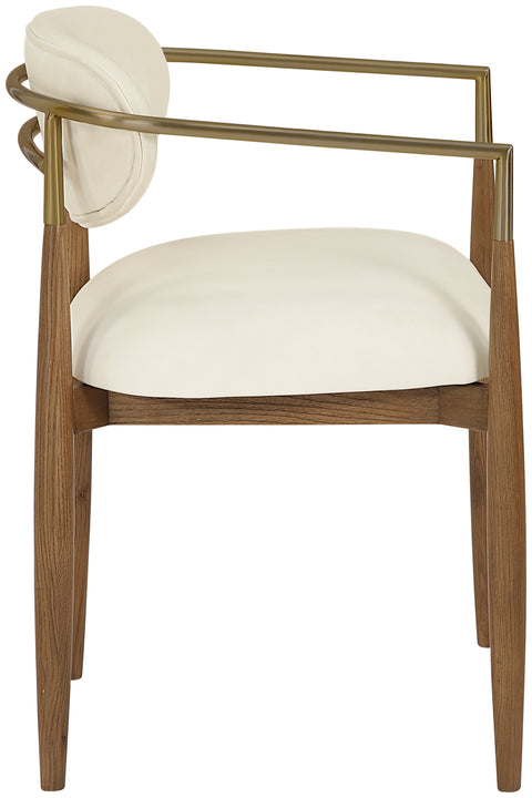 Indie Vegan Leather Upholstered Dining Arm Chair, 2-Piece (Configuration 2)