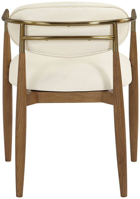 Indie Vegan Leather Upholstered Dining Arm Chair, 2-Piece (Configuration 2)