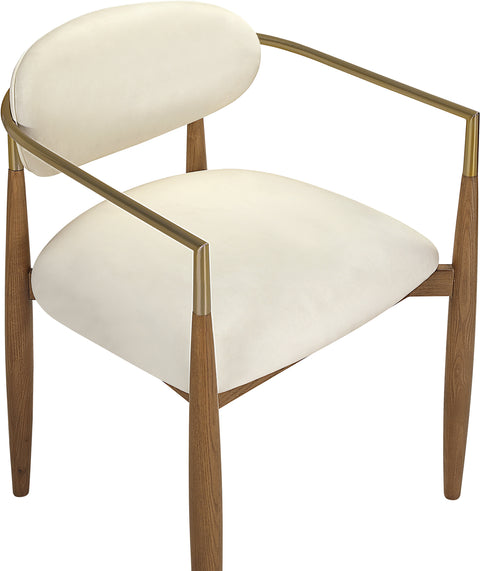 Indie Vegan Leather Upholstered Dining Arm Chair, 2-Piece (Configuration 2)