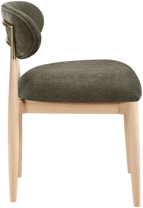 Harlow Brown Performance Fabric Upholstered Dining Side Chair, 2-Piece
