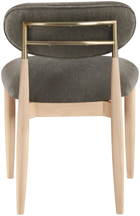 Harlow Brown Performance Fabric Upholstered Dining Side Chair, 2-Piece