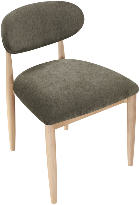 Harlow Brown Performance Fabric Upholstered Dining Side Chair, 2-Piece