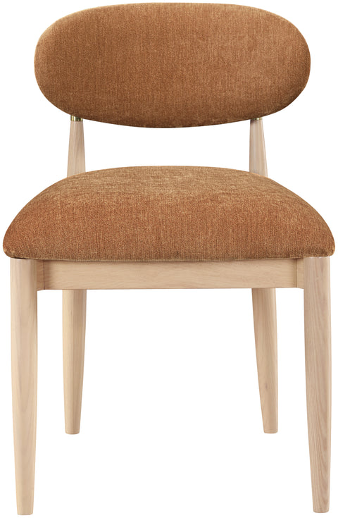 Harlow Cognac Performance Fabric Upholstered Dining Side Chair , 2-Piece (Style 1)