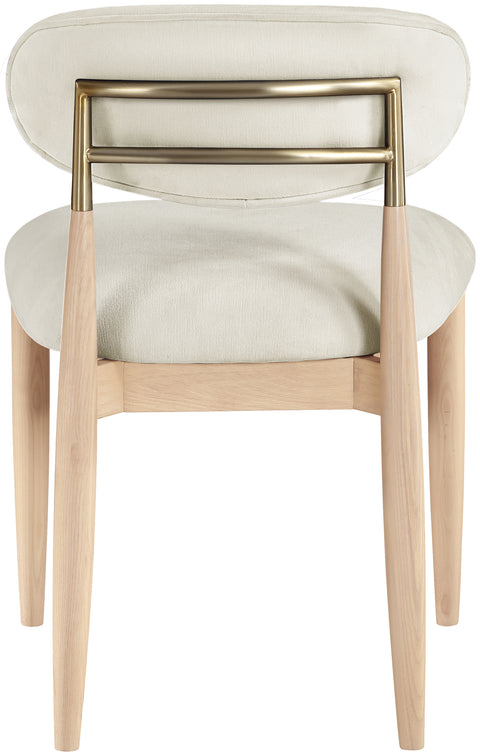 Harlow Cream Performance Fabric Upholstered Dining Side Chair , 2-Piece (Style 1)