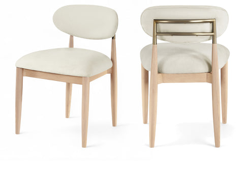 Harlow Cream Performance Fabric Upholstered Dining Side Chair , 2-Piece (Style 1)