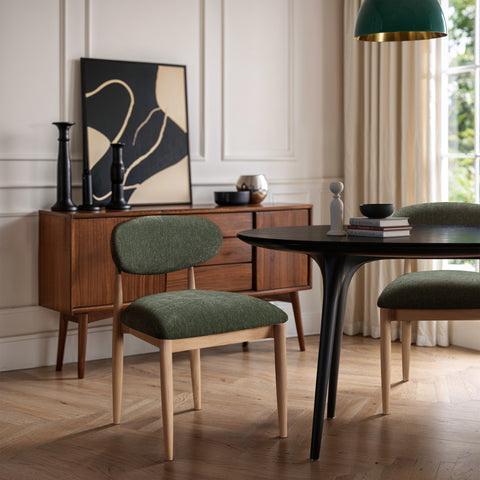 Harlow Olive Performance Fabric Upholstered Dining Side Chair , 2-Piece (Style 1)