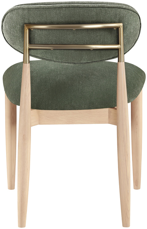 Harlow Olive Performance Fabric Upholstered Dining Side Chair , 2-Piece (Style 1)