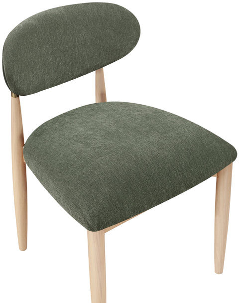 Harlow Olive Performance Fabric Upholstered Dining Side Chair , 2-Piece (Style 1)