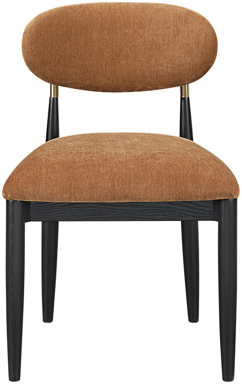Harlow Cognac Performance Fabric Upholstered Dining Side Chair , 2-Piece (Style 2)