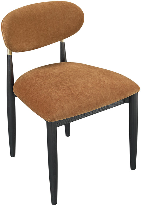 Harlow Cognac Performance Fabric Upholstered Dining Side Chair , 2-Piece (Style 2)