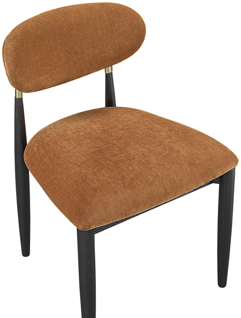 Harlow Cognac Performance Fabric Upholstered Dining Side Chair , 2-Piece (Style 2)