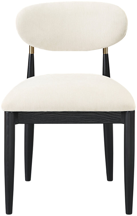 Harlow Cream Performance Fabric Upholstered Dining Side Chair , 2-Piece (Style 2)