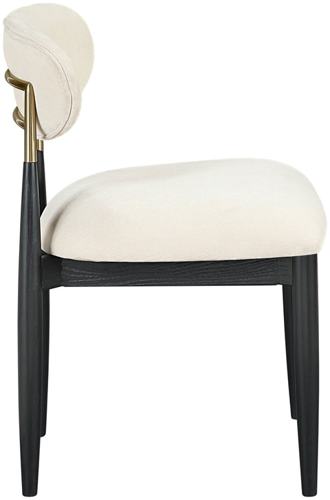 Harlow Cream Performance Fabric Upholstered Dining Side Chair , 2-Piece (Style 2)