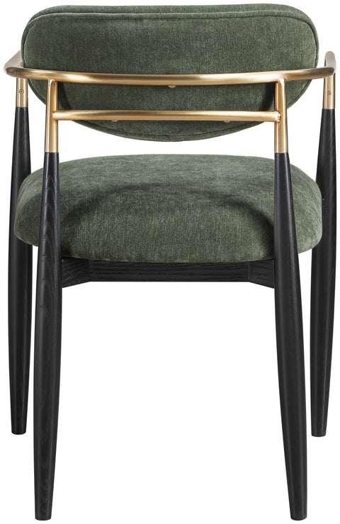 Harlow Olive Performance Fabric Upholstered Dining Arm Chair , 2-Piece (Style 2)