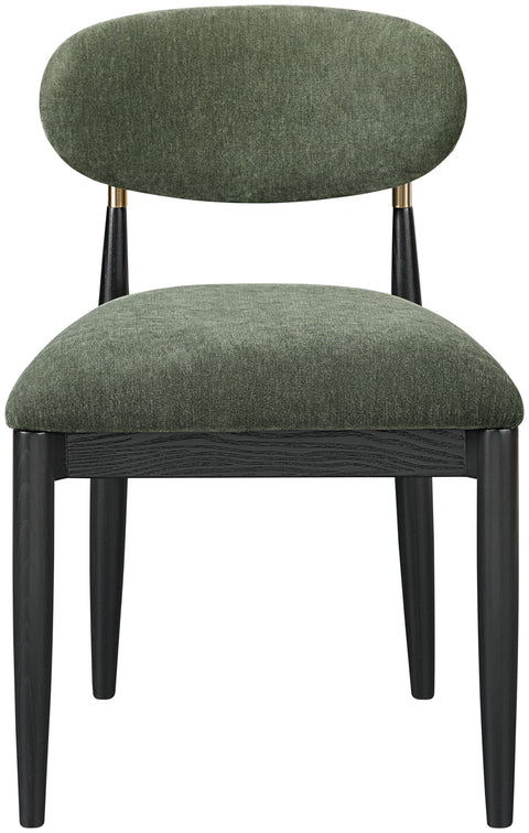 Harlow Olive Performance Fabric Upholstered Dining Side Chair , 2-Piece (Style 2)