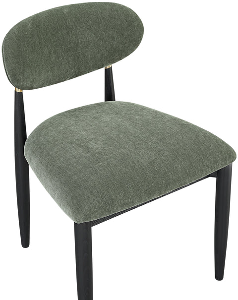 Harlow Olive Performance Fabric Upholstered Dining Side Chair , 2-Piece (Style 2)
