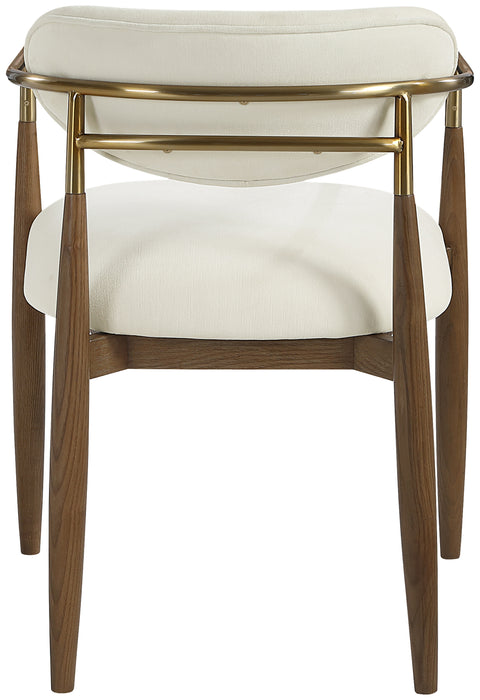 Harlow Cream Performance Fabric Upholstered Dining Arm Chair , 2-Piece (Style 3)