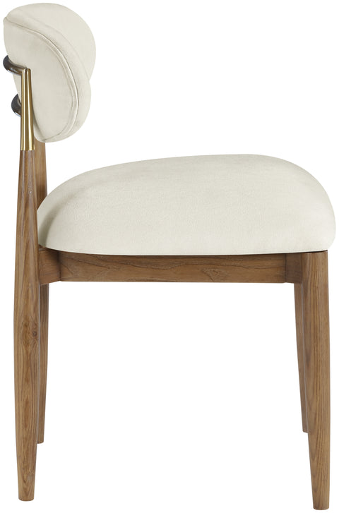 Harlow Cream Performance Fabric Upholstered Dining Side Chair , 2-Piece (Style 3)