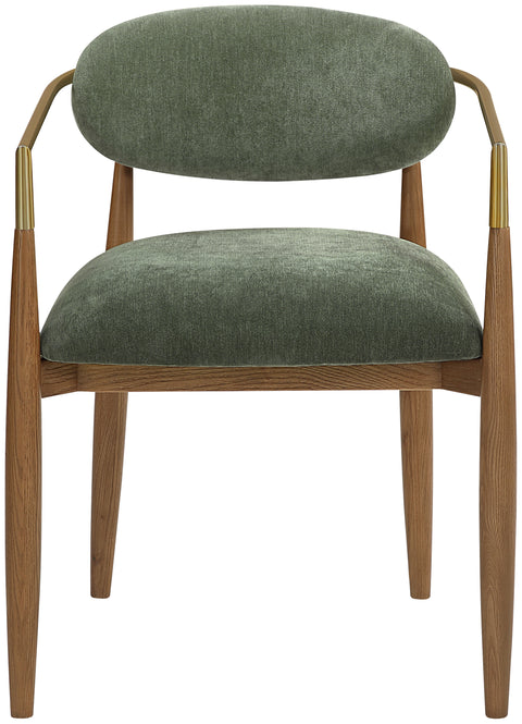 Harlow Olive Performance Fabric Upholstered Dining Arm Chair , 2-Piece (Style 3)